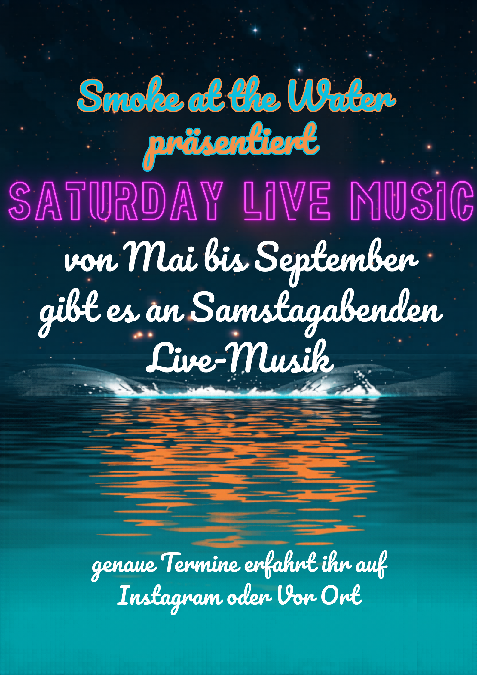 Plakat DJ Abende – Smoke at the Water